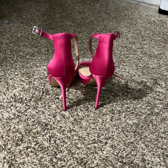Pink NINA sparkle size 8.5 prom heels - Picture 2 of 2